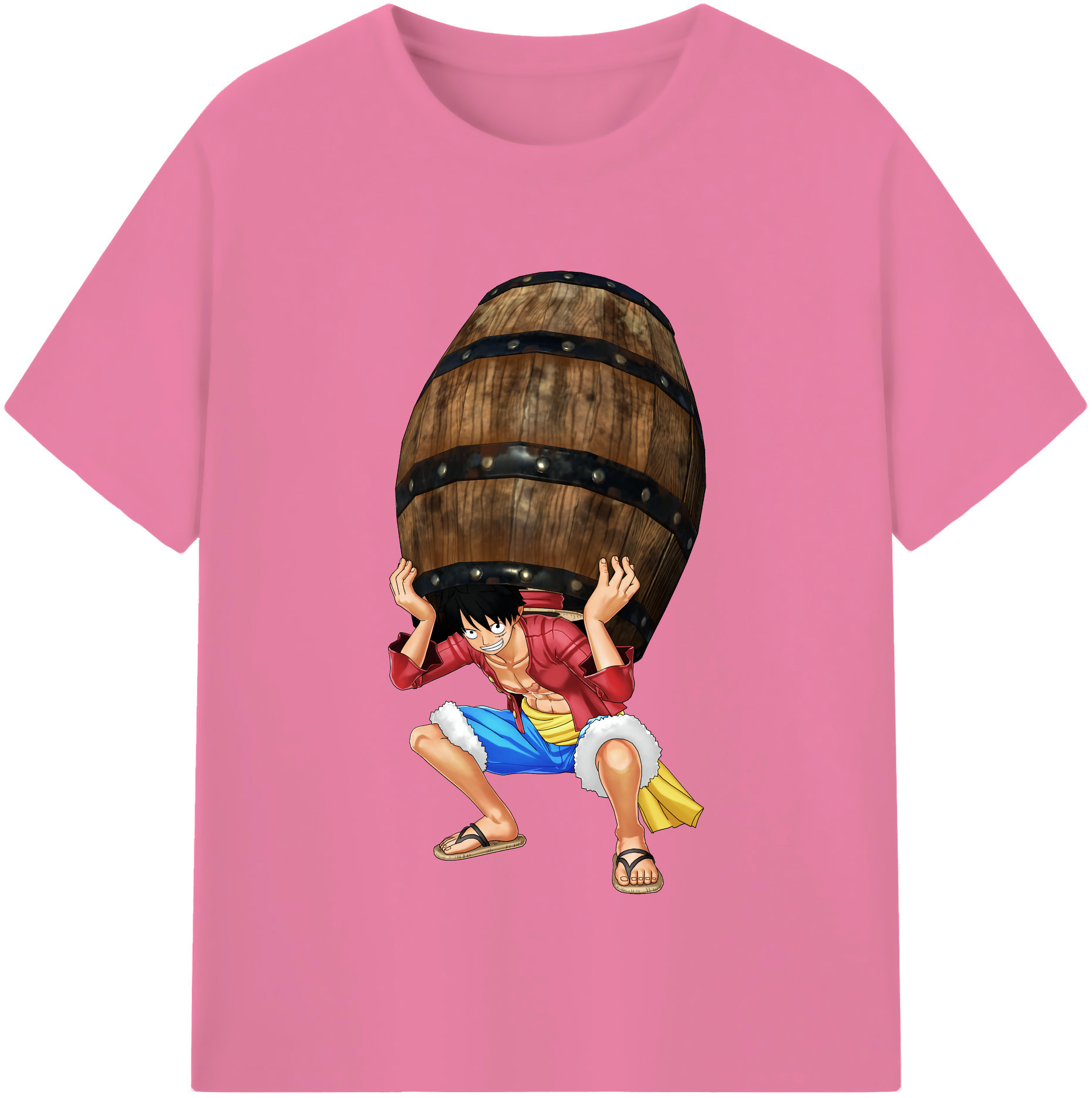 ワンピース モンキー・D・ルフィ ONE PIECE Monkey D. Luffy 綿100％半袖Tシャツ（フロントプリント）